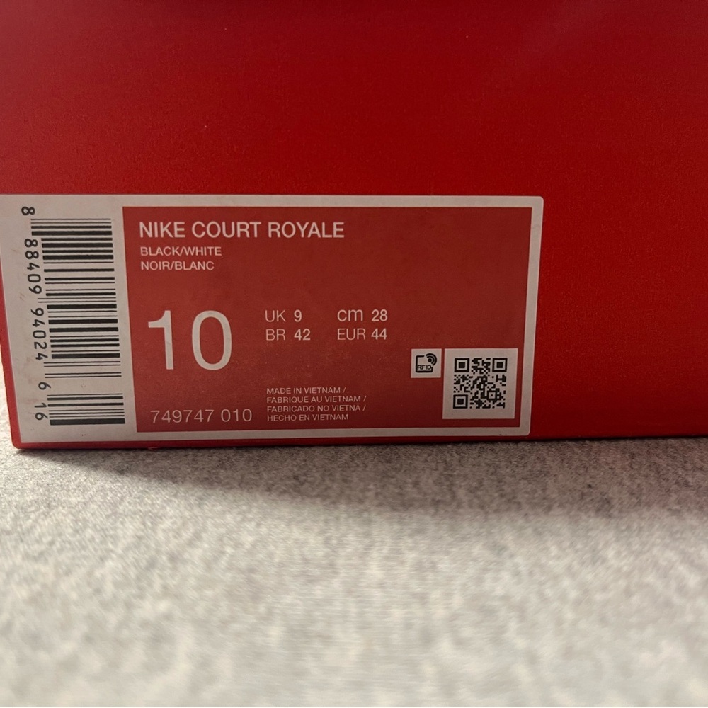 Nike Court Royale Black White Sneaker Men’s Shoe Size 10 749747-010​ - Picture 11 of 11
